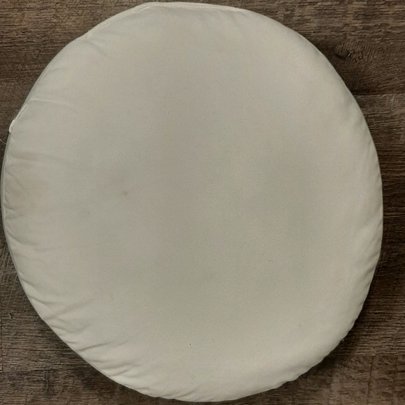 Vintage Sun Burst Round Accent Pillow Gold Gray Estate Sale Find 15" x 5" - Picture 3 of 4